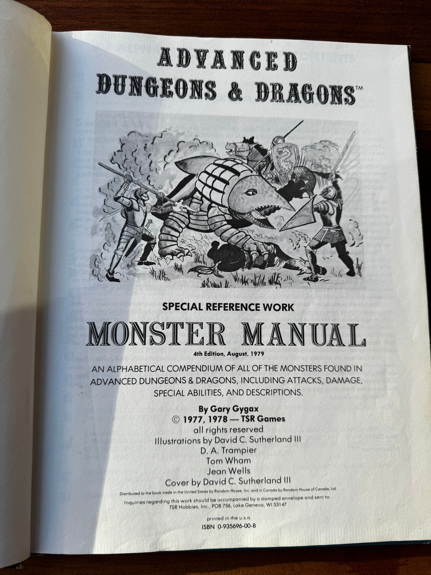 Advanced Dungeons & Dragons – Monster Manual (1977) AD&D 1st edition