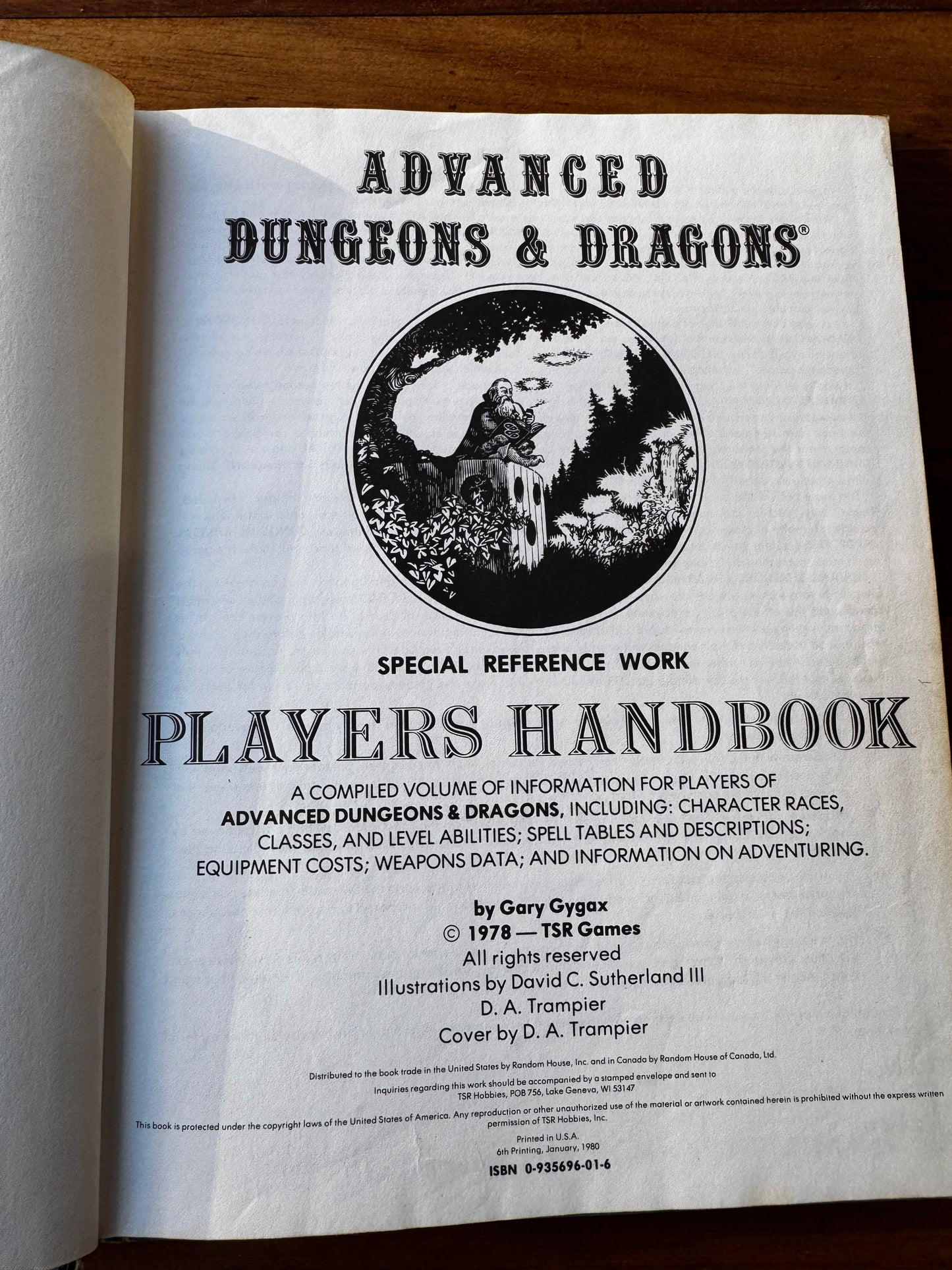 Advanced Dungeons & Dragons Players Handbook. 1st Edition AD&D. 1983 (Original "New Cover" sticker)