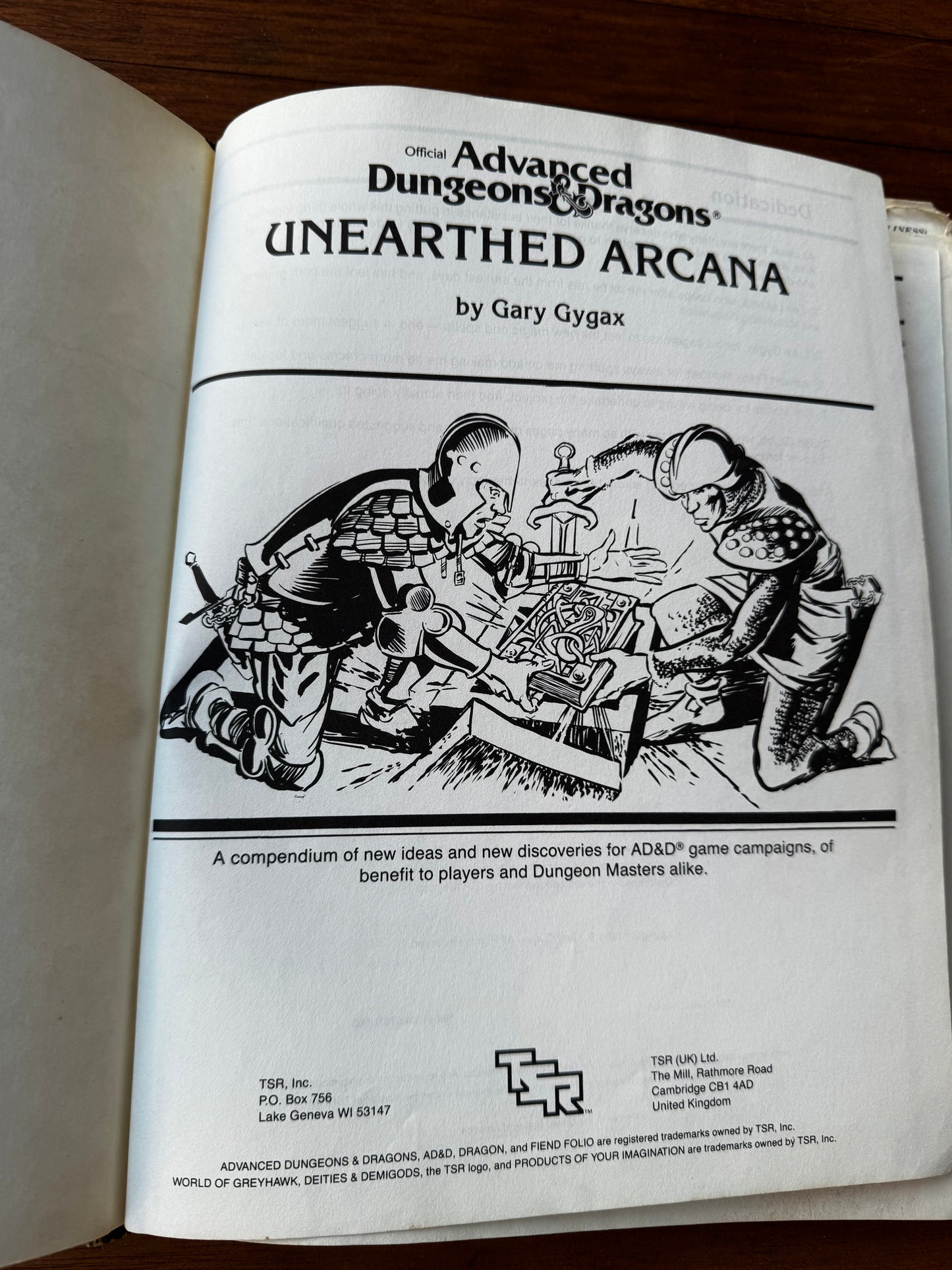 Advanced Dungeons & Dragons. Unearthed Arcana. 1st Edition (1985)
