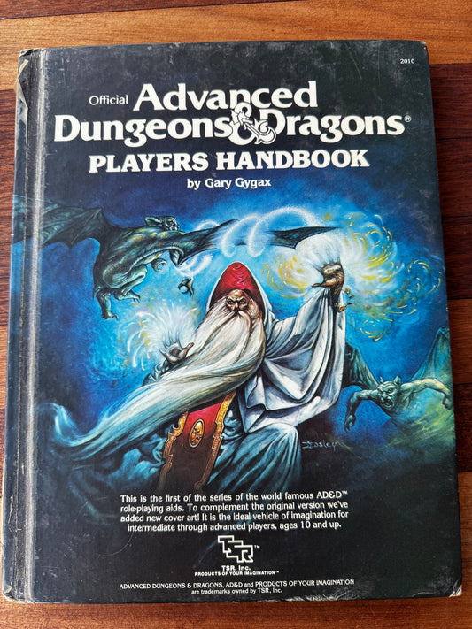 Advanced Dungeons & Dragons Players Handbook. 1st Edition AD&D. 1980