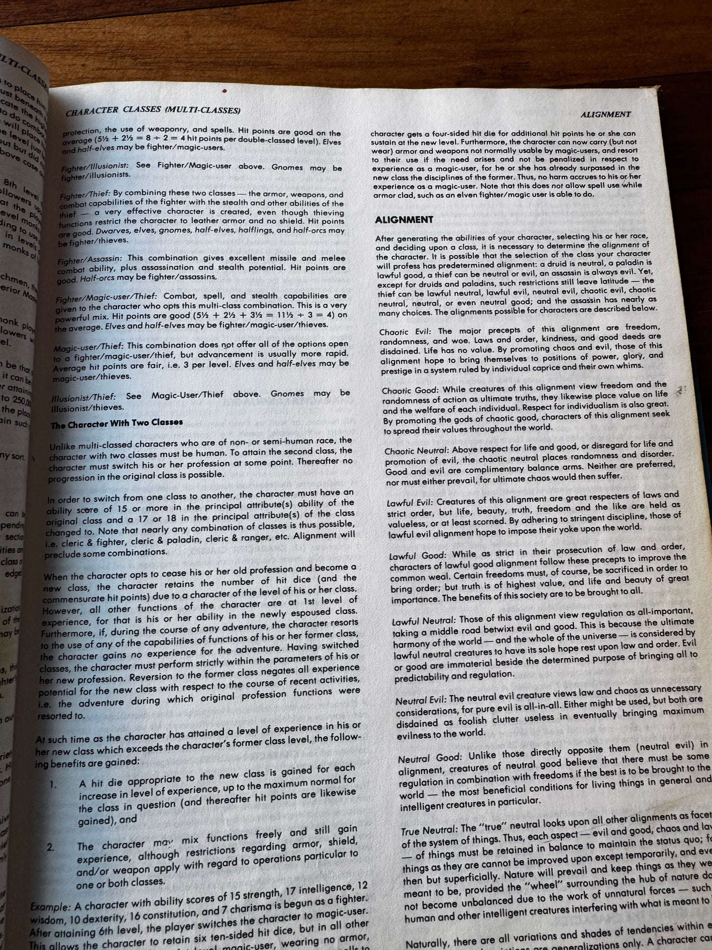 Advanced Dungeons & Dragons Players Handbook. 1st Edition AD&D. 1980