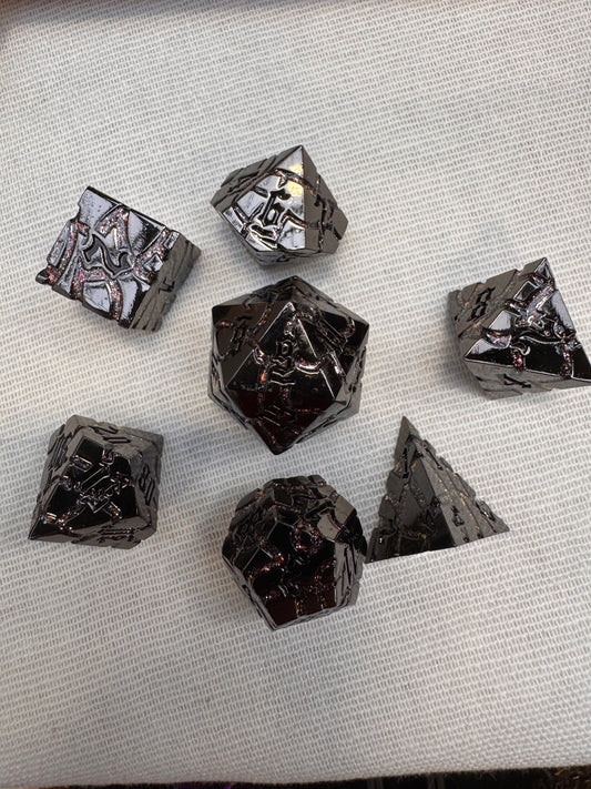 Rifted Blade Metal RPG Dice Set