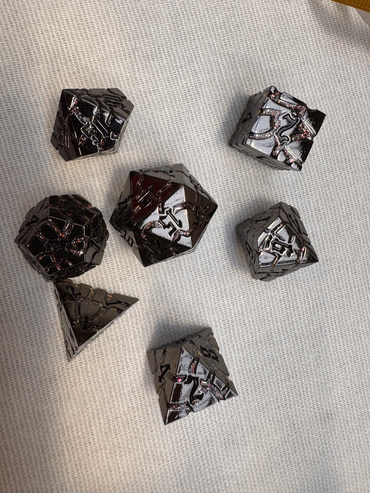 Rifted Blade Metal RPG Dice Set