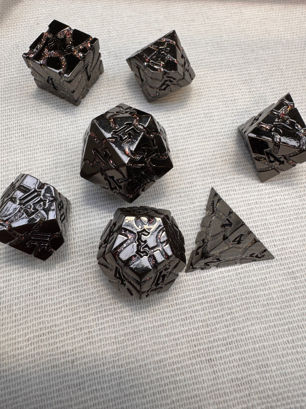 Rifted Blade Metal RPG Dice Set