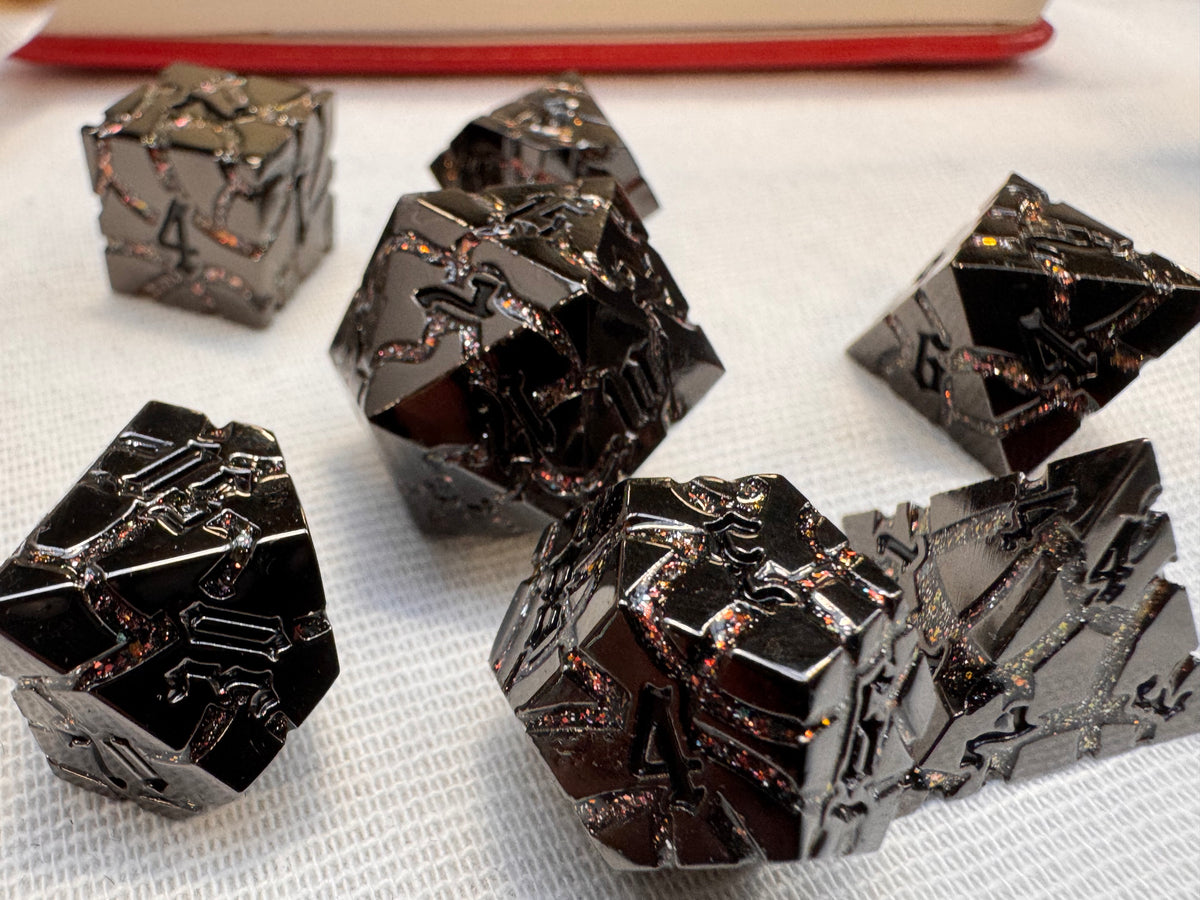 Rifted Blade Metal RPG Dice Set