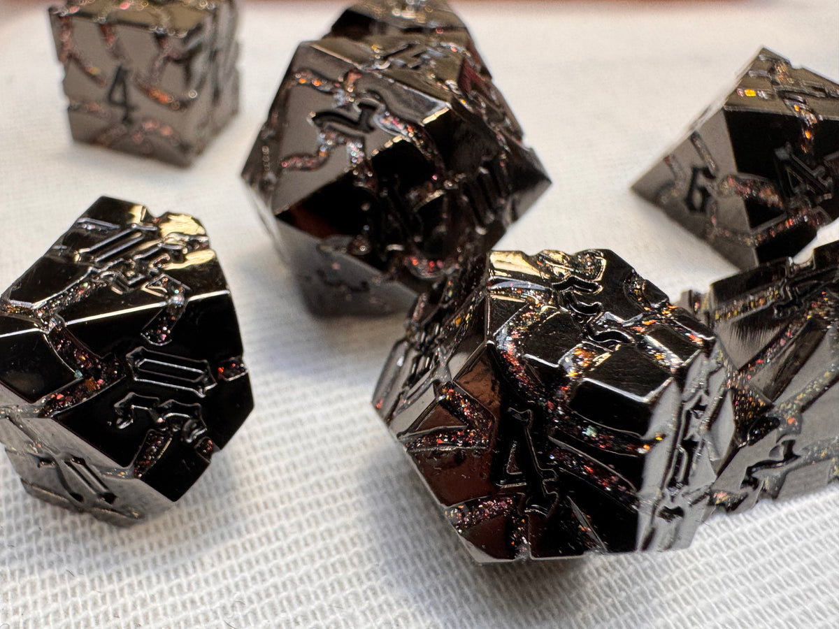 Rifted Blade Metal RPG Dice Set