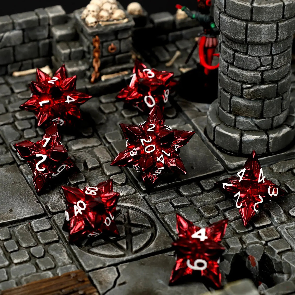 Bane's Inferno Metal RPG Dice Set