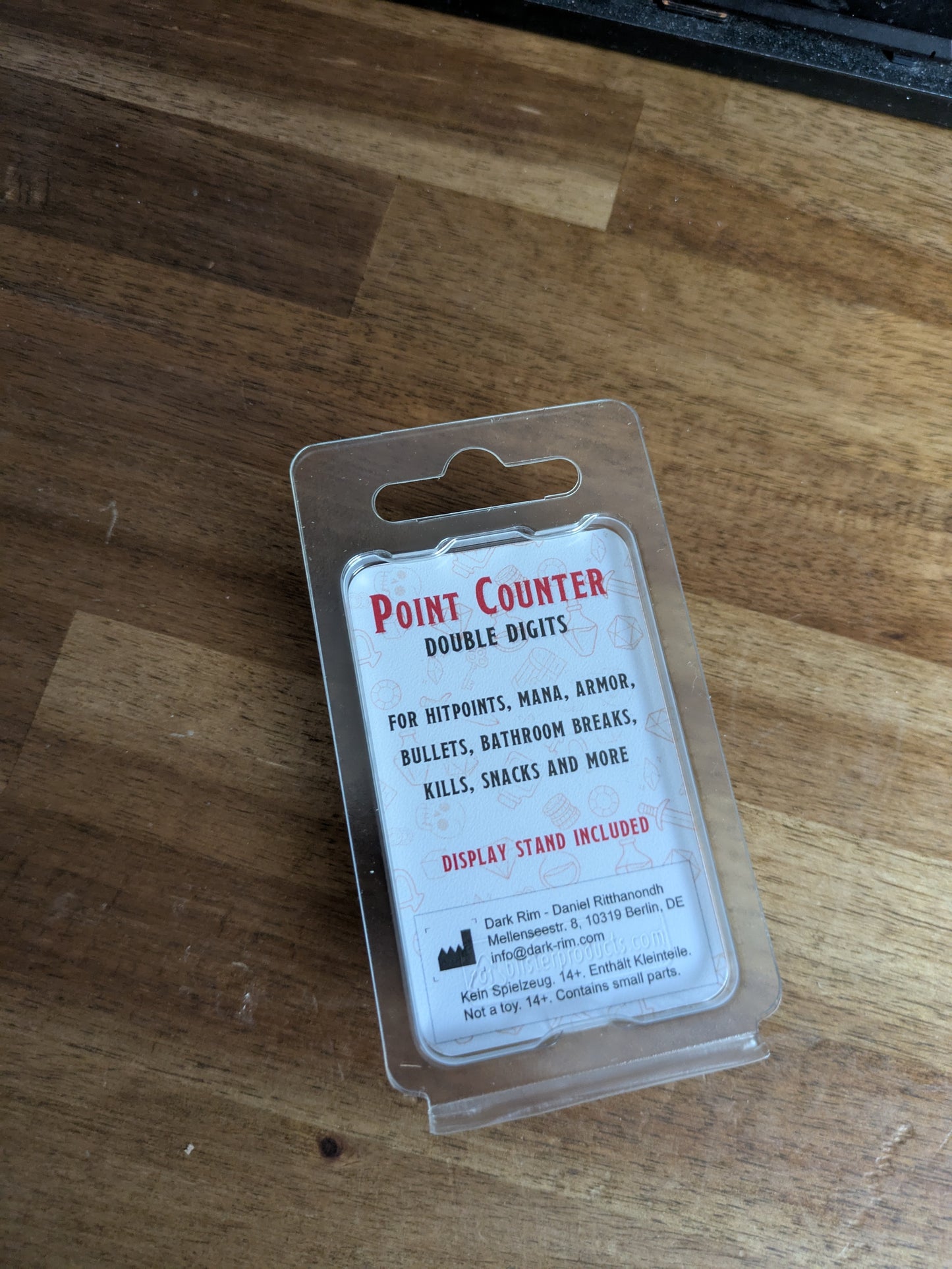 3D Health and Game Point Counter D20 Silver