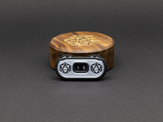 3D Health and Game Point Counter D20 Silver