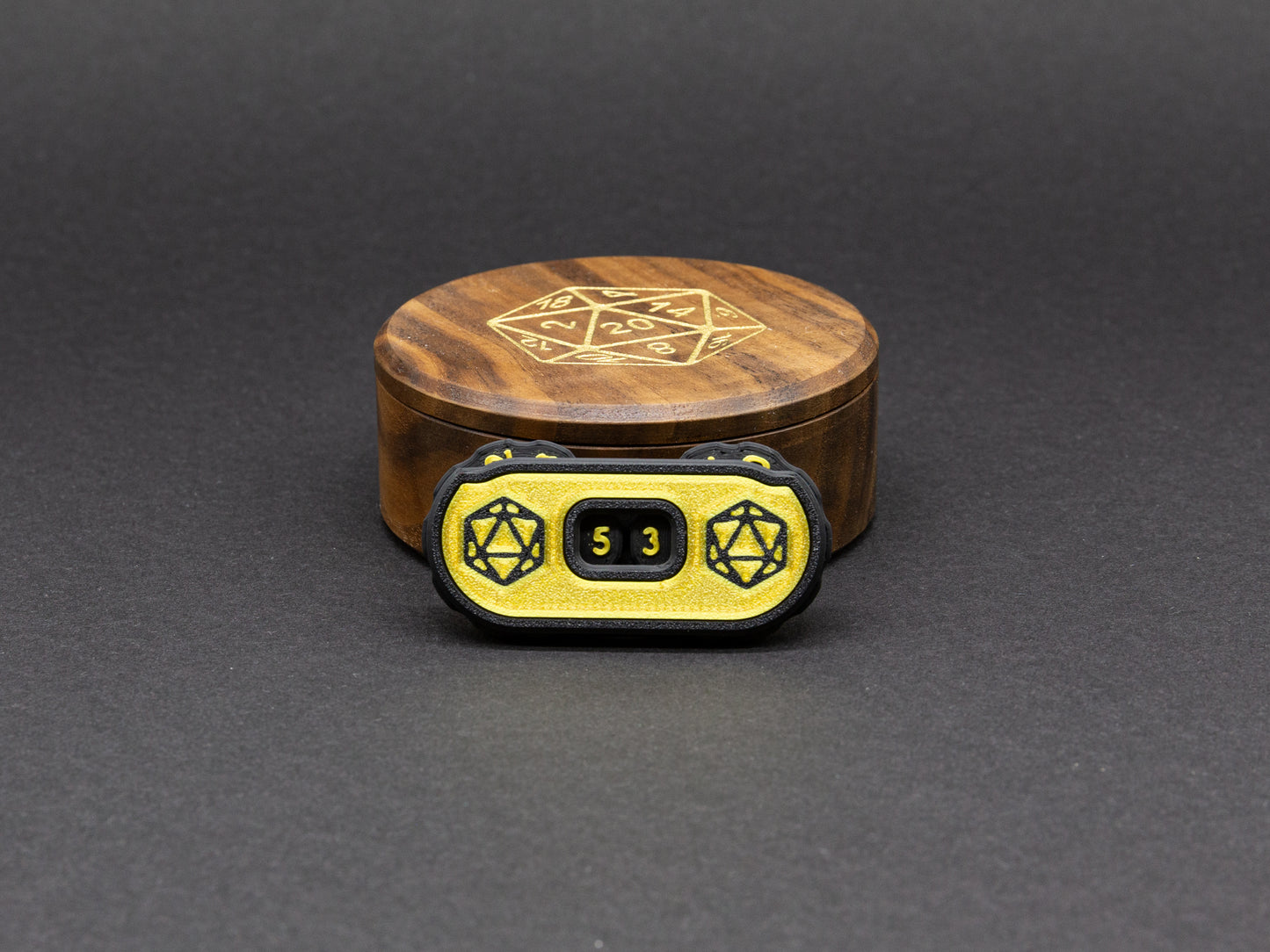 3D Health and Game Point Counter D20 Gold