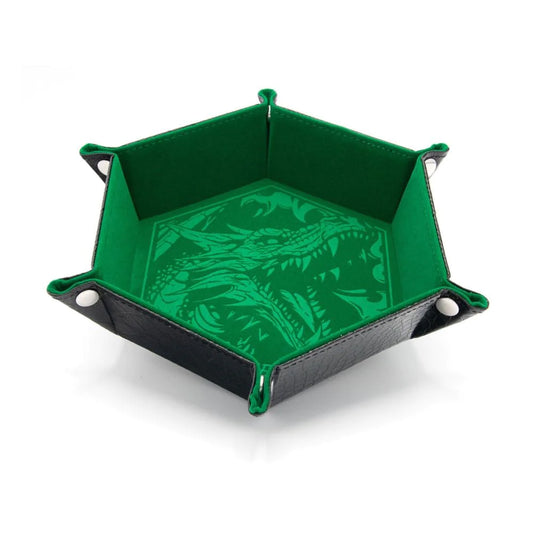 CritStones  Dice Tray - Dragon Skin Edition - Green