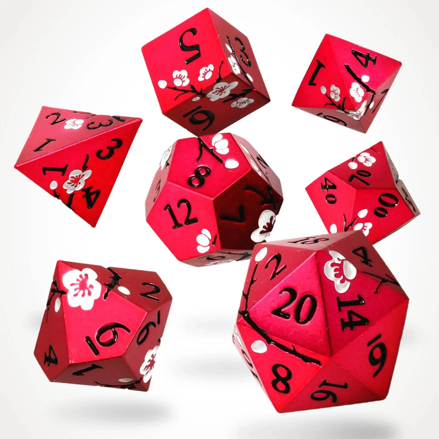 Dawn Blossom Metal RPG Dice Set