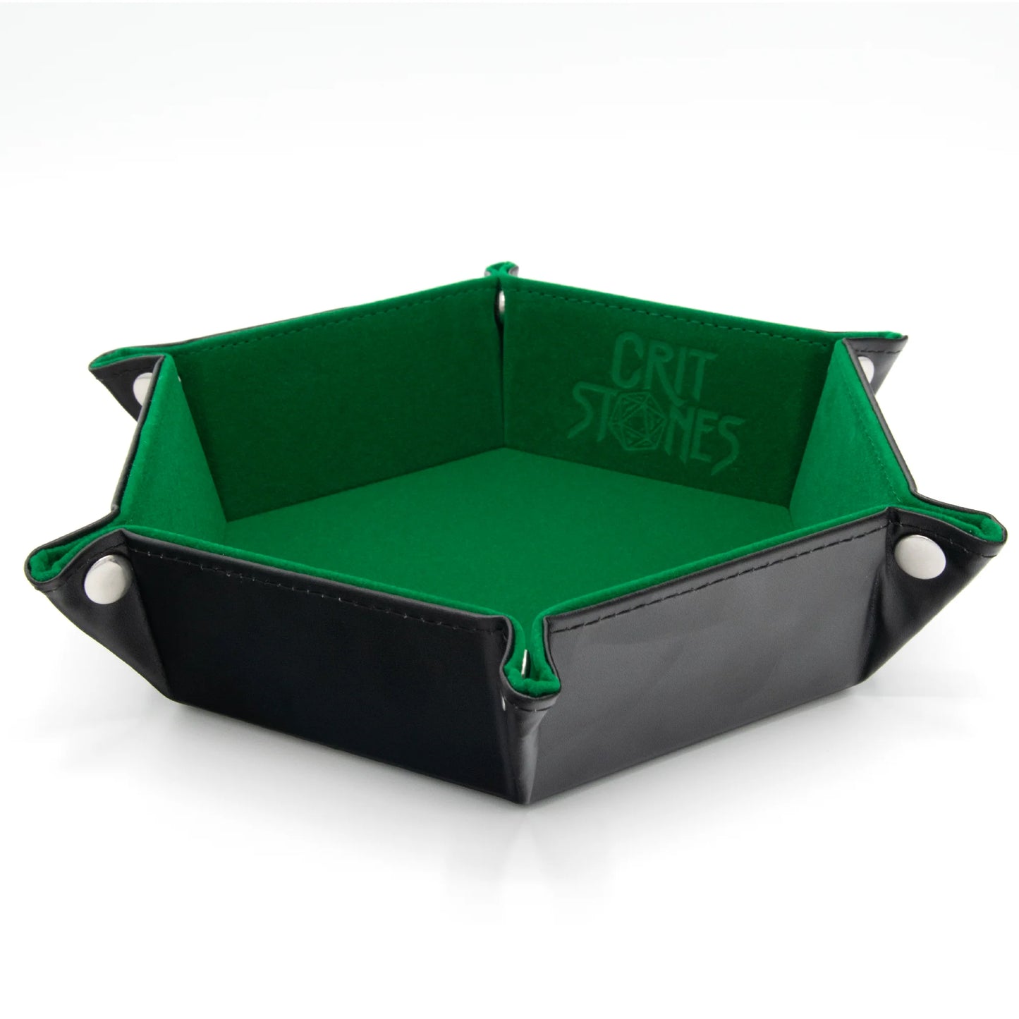 CritStones Foldable Dice Tray - Green