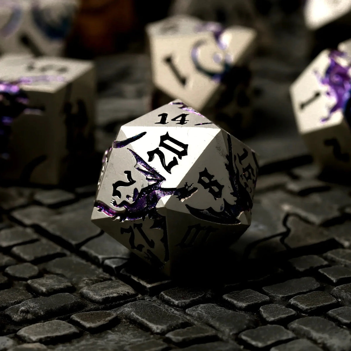 Elderwyrm Metal RPG Dice Set