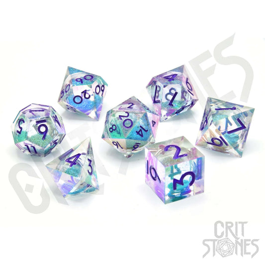 Fantasia Fluid Electroplated Liquid Core RPG Dice Set