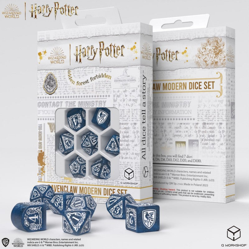 Harry Potter. Ravenclaw Modern Dice Set - Blue