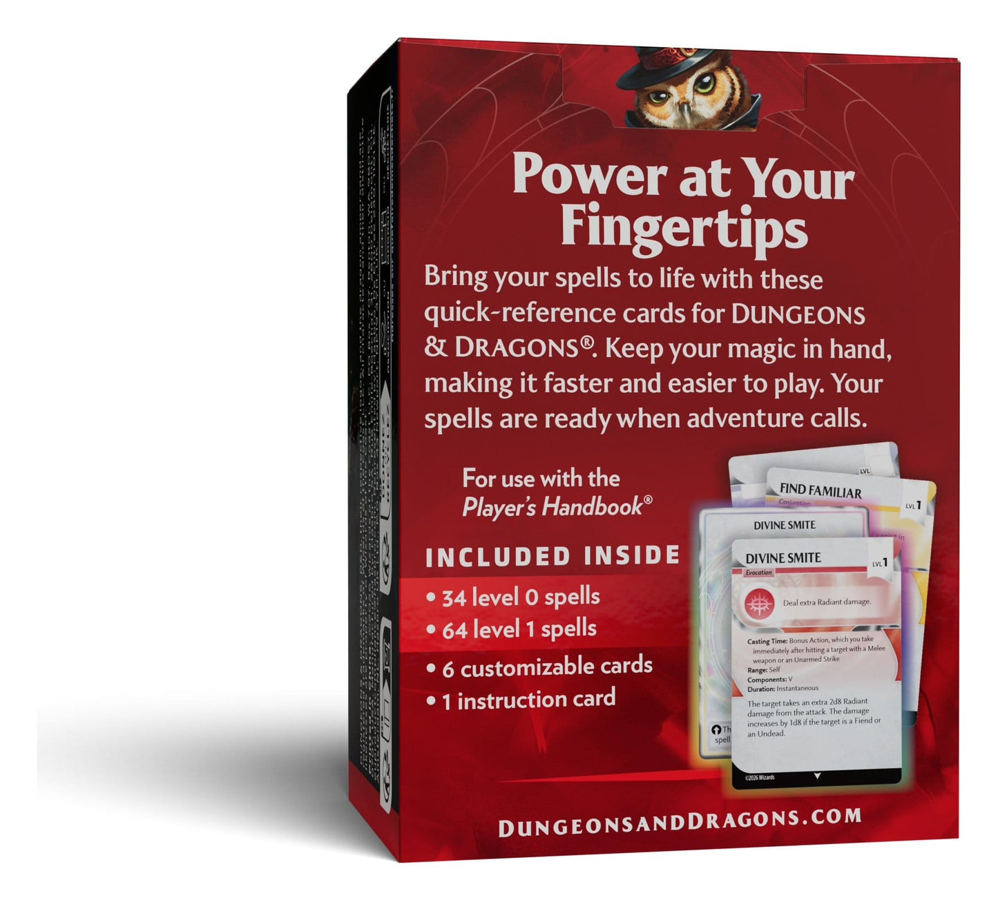 Dungeons & Dragons RPG Reference Cards: Spells (Levels 0-1)