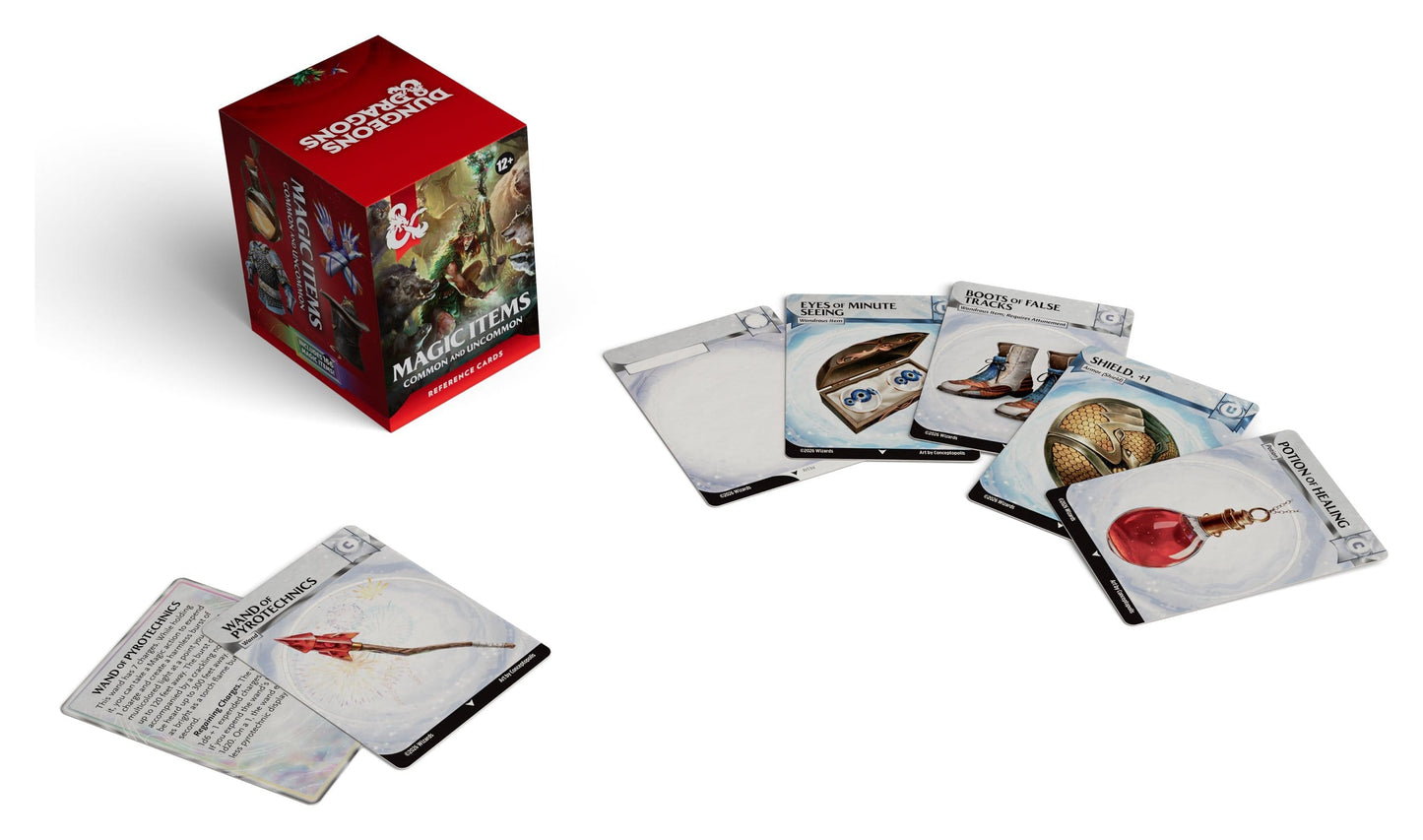 Dungeons & Dragons RPG Reference Cards - Magic Items (Common and Uncommon)