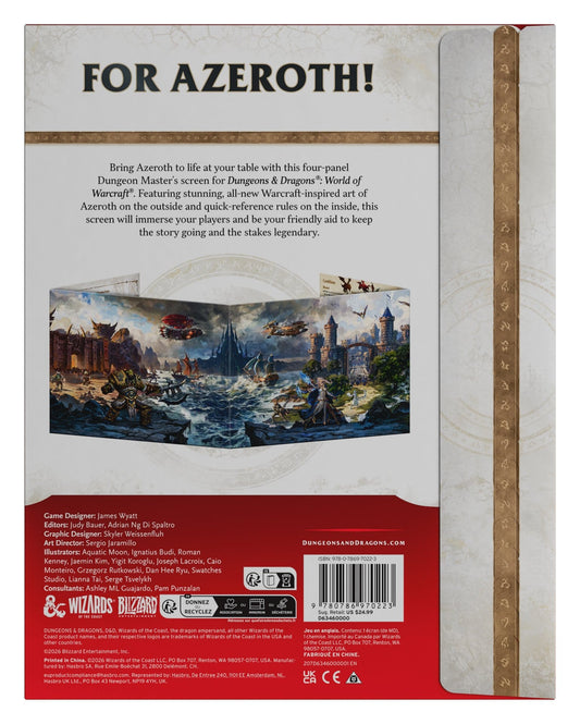 Dungeons & Dragons RPG World of Warcraft Dungeon Master's Screen