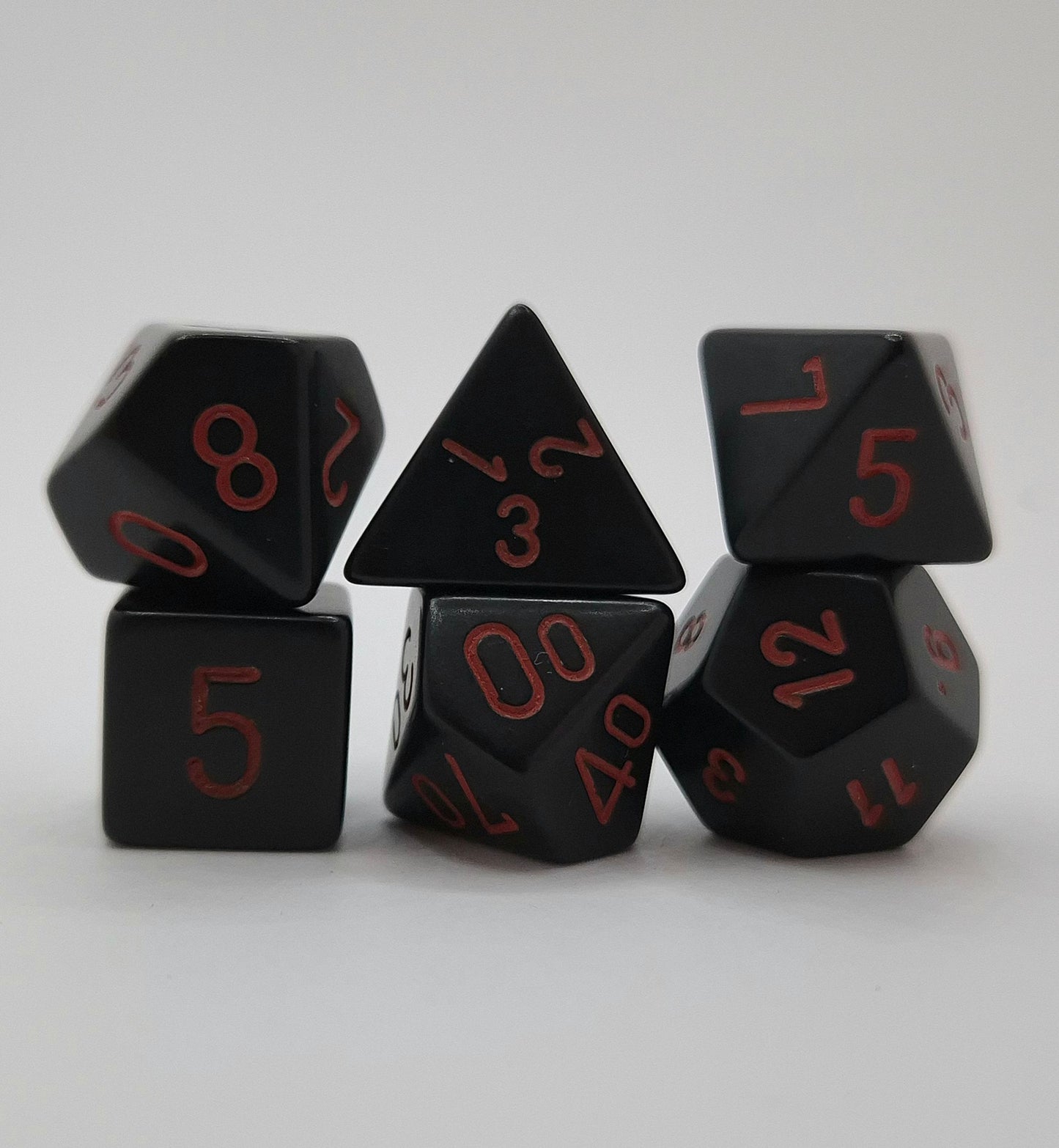 Vintage Chessex Opaque Black/Red. Early 1990s Danish Factory Set (Partial set)