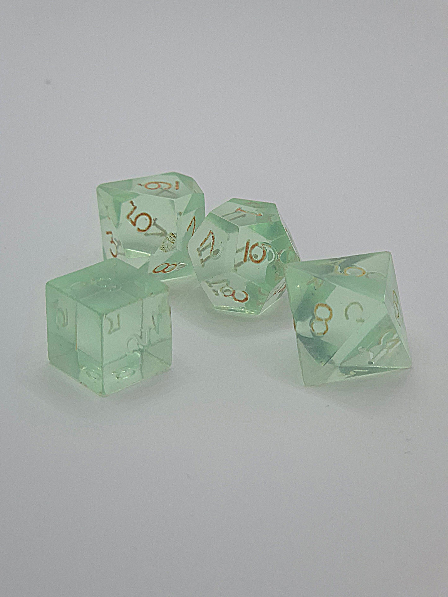 Vintage GameScience “Gem” Aquamarine Dice. (Partial Set) Late 1980s / Early 1990s