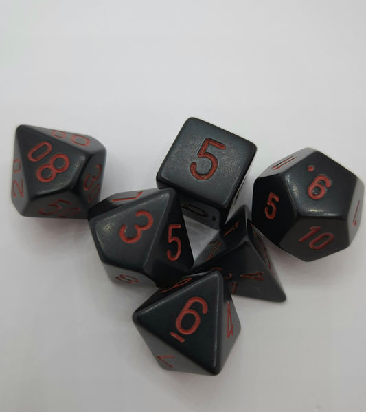 Vintage Chessex Opaque Black/Red. Early 1990s Danish Factory Set (Partial set)