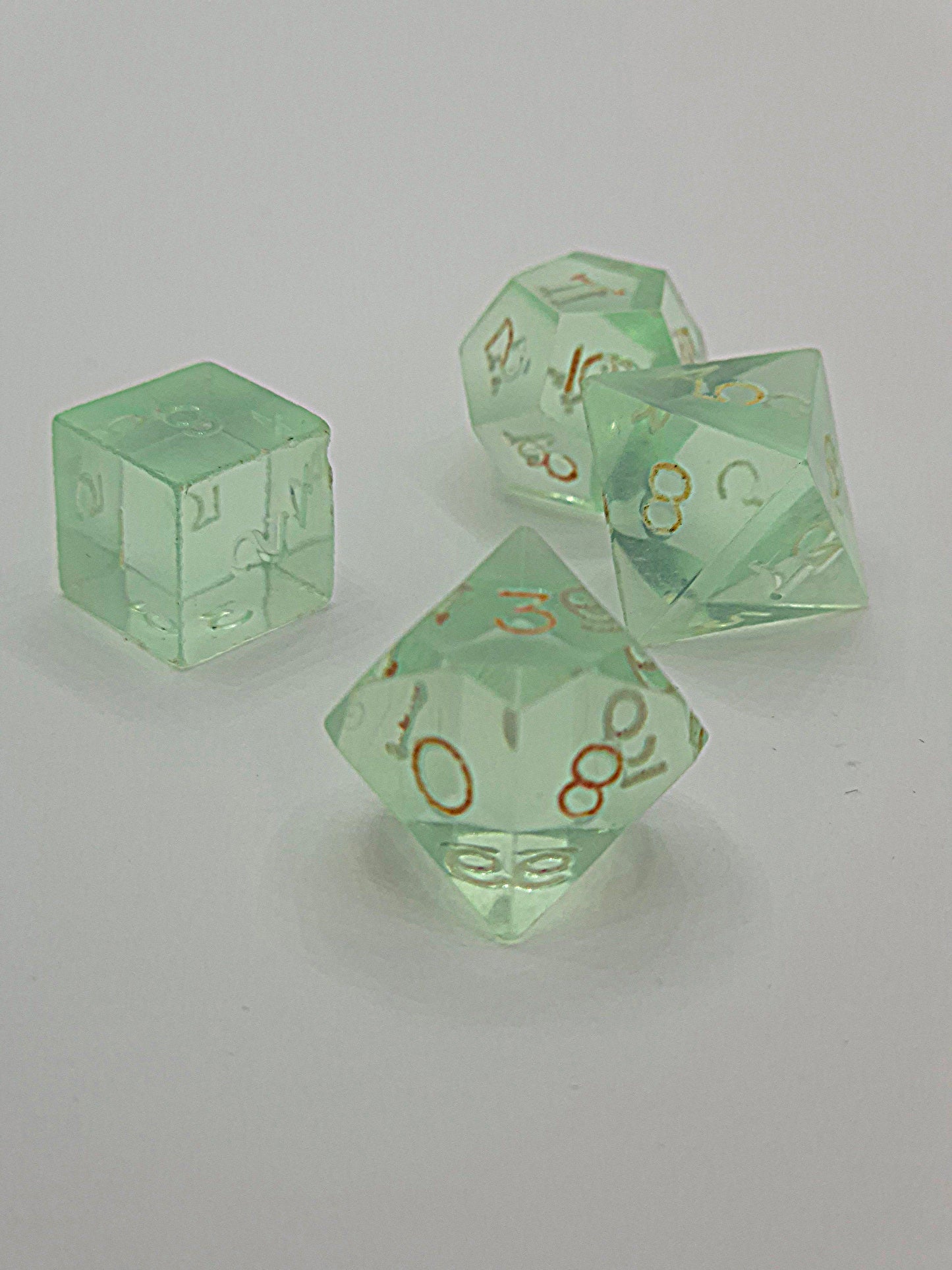 Vintage GameScience “Gem” Aquamarine Dice. (Partial Set) Late 1980s / Early 1990s