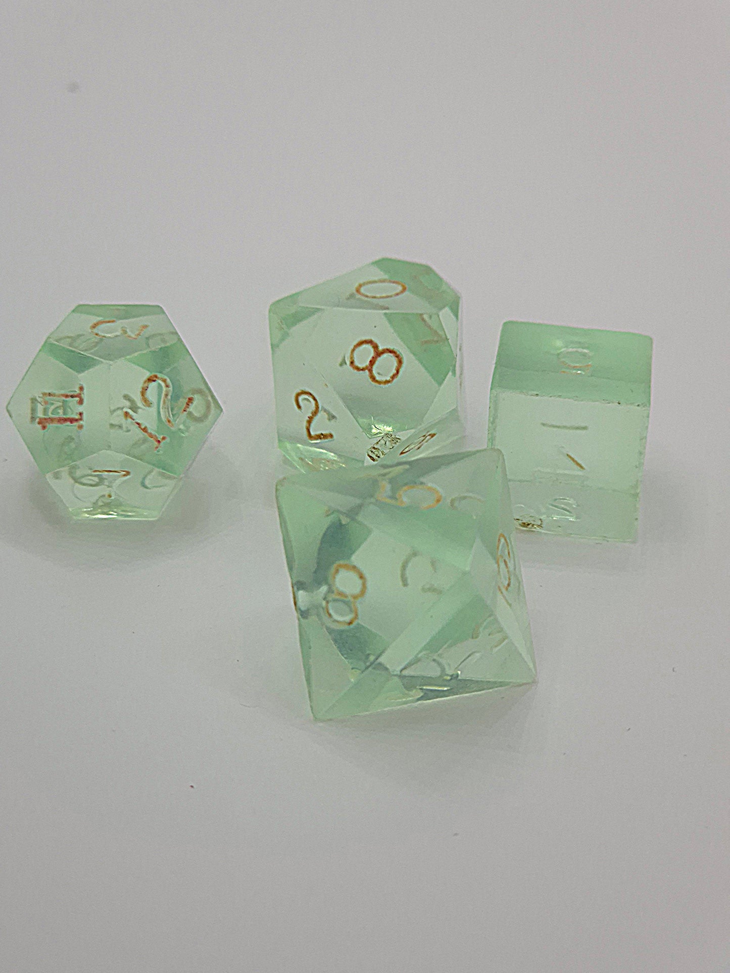 Vintage GameScience “Gem” Aquamarine Dice. (Partial Set) Late 1980s / Early 1990s