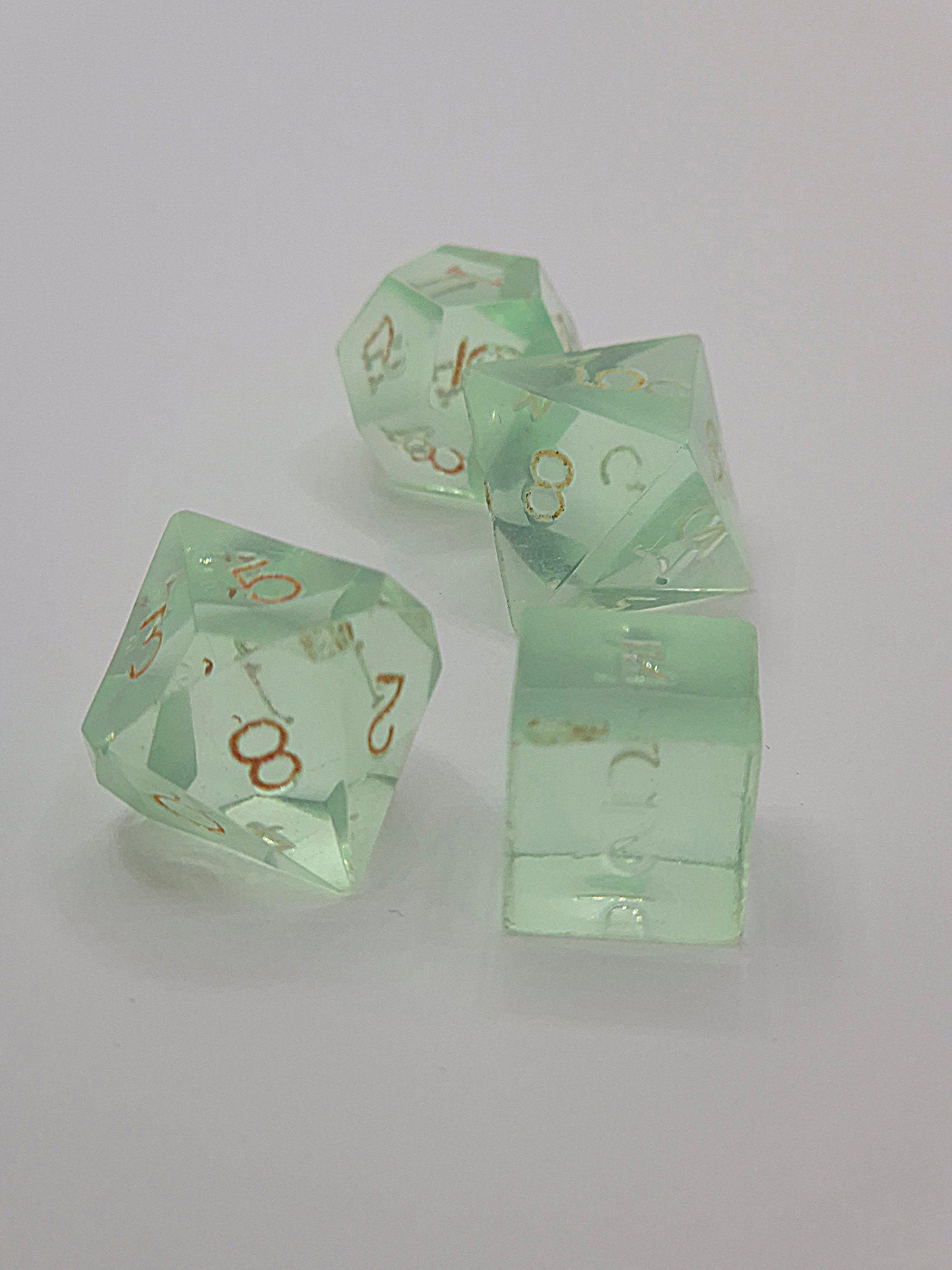 Vintage GameScience “Gem” Aquamarine Dice. (Partial Set) Late 1980s / Early 1990s