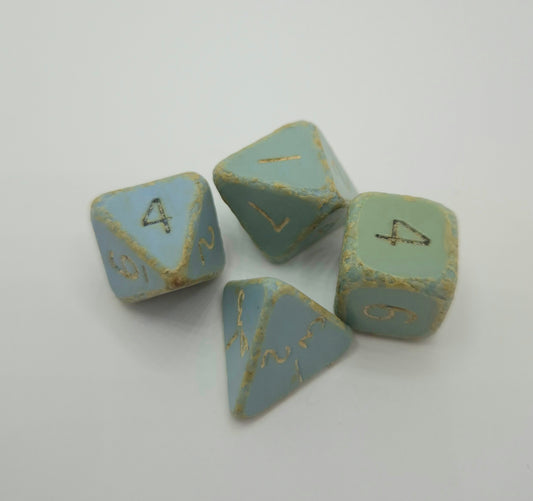 Vintage TSR-Era Polyhedral Dice. Original Mentzer Starter Sets Dice. 1980s