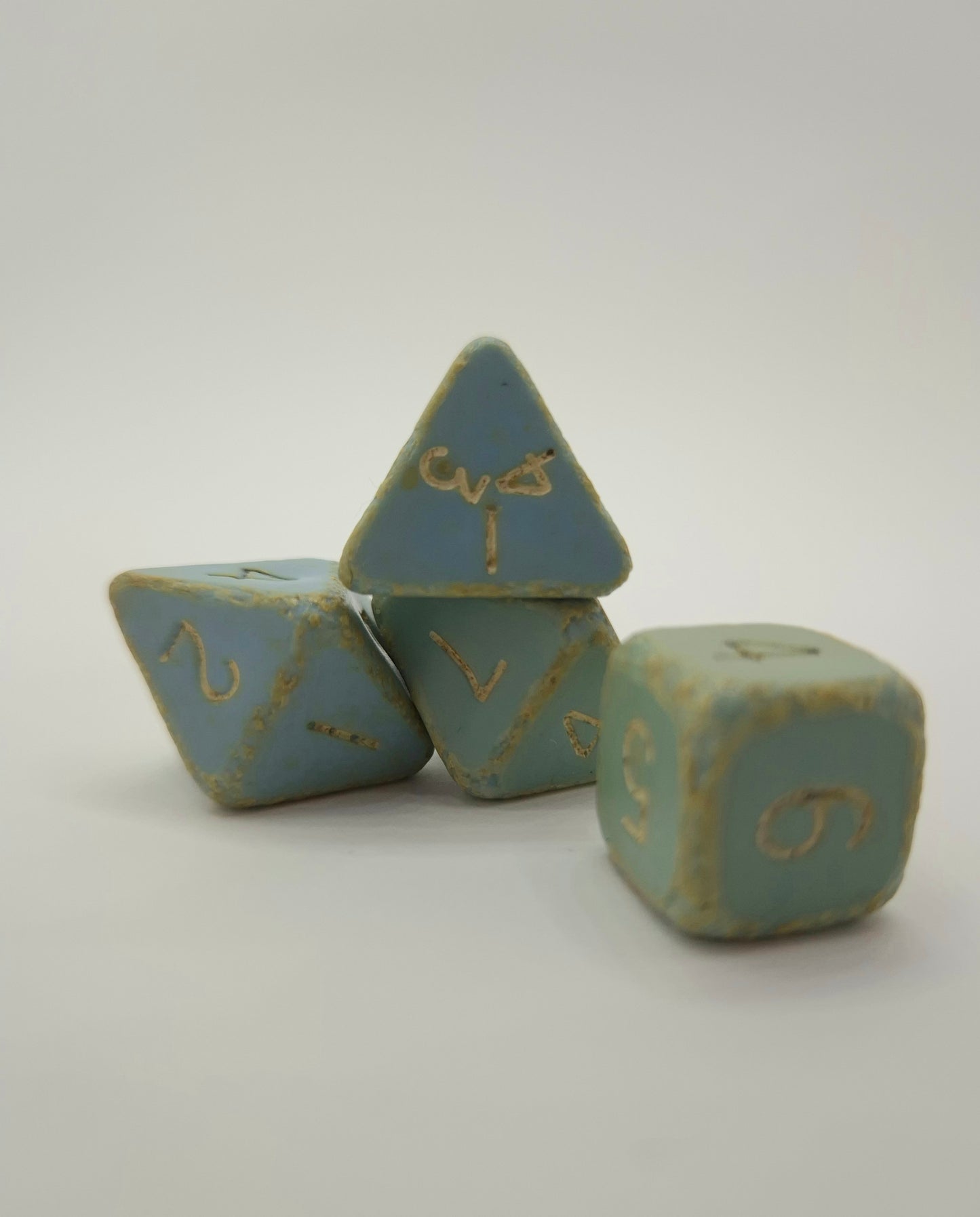 Vintage TSR-Era Polyhedral Dice. Original Mentzer Starter Sets Dice. 1980s