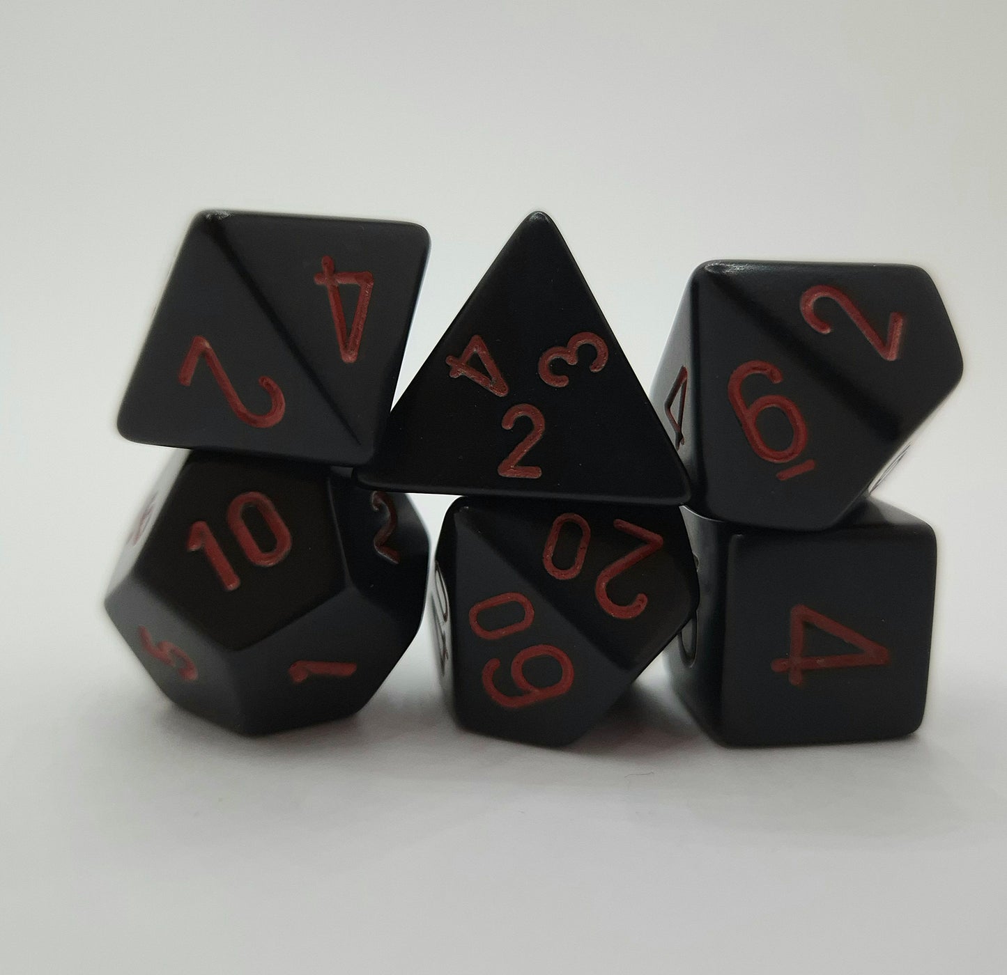 Vintage Chessex Opaque Black/Red. Early 1990s Danish Factory Set (Partial set)