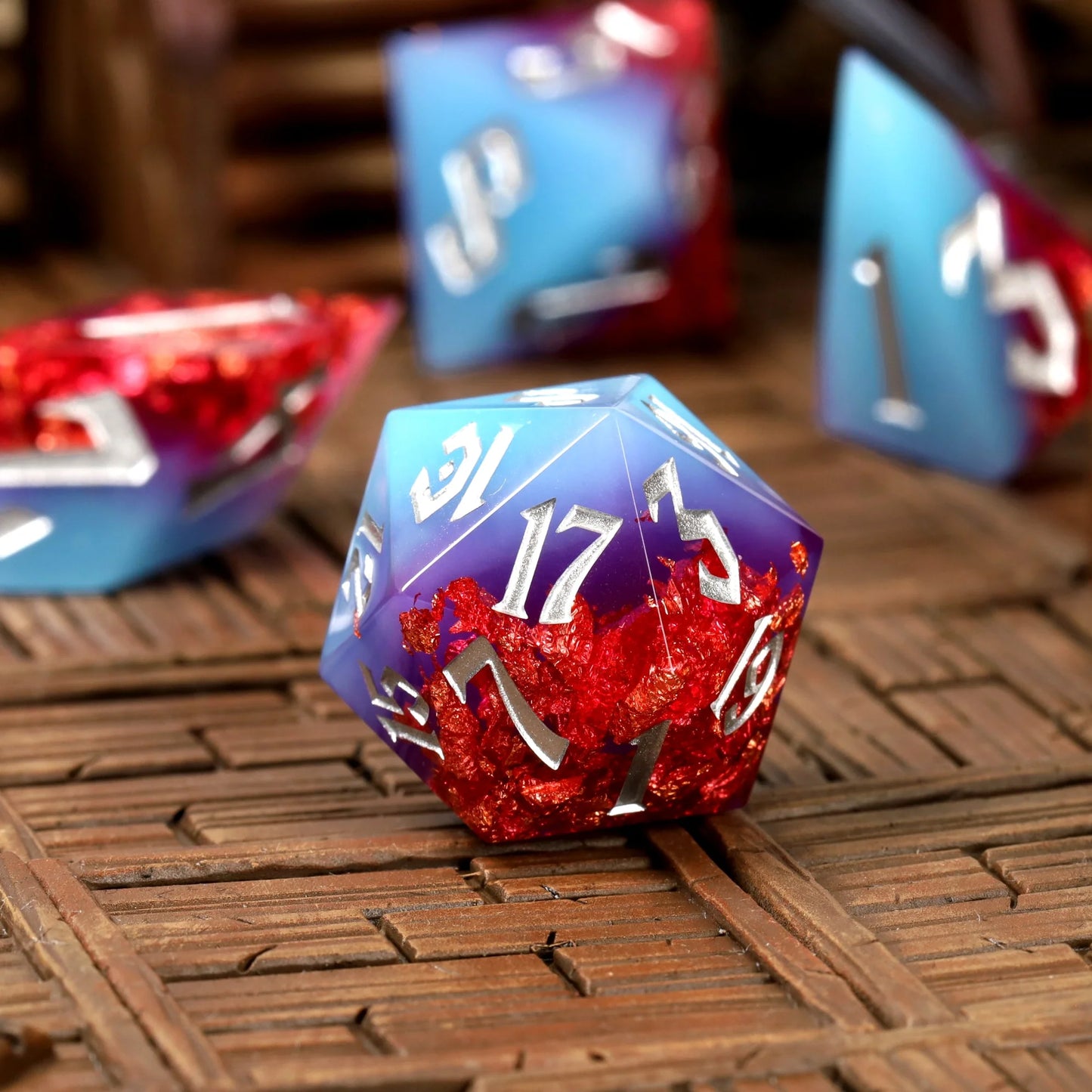 Spring Bliss Sharp Edge Resin RPG Dice Set