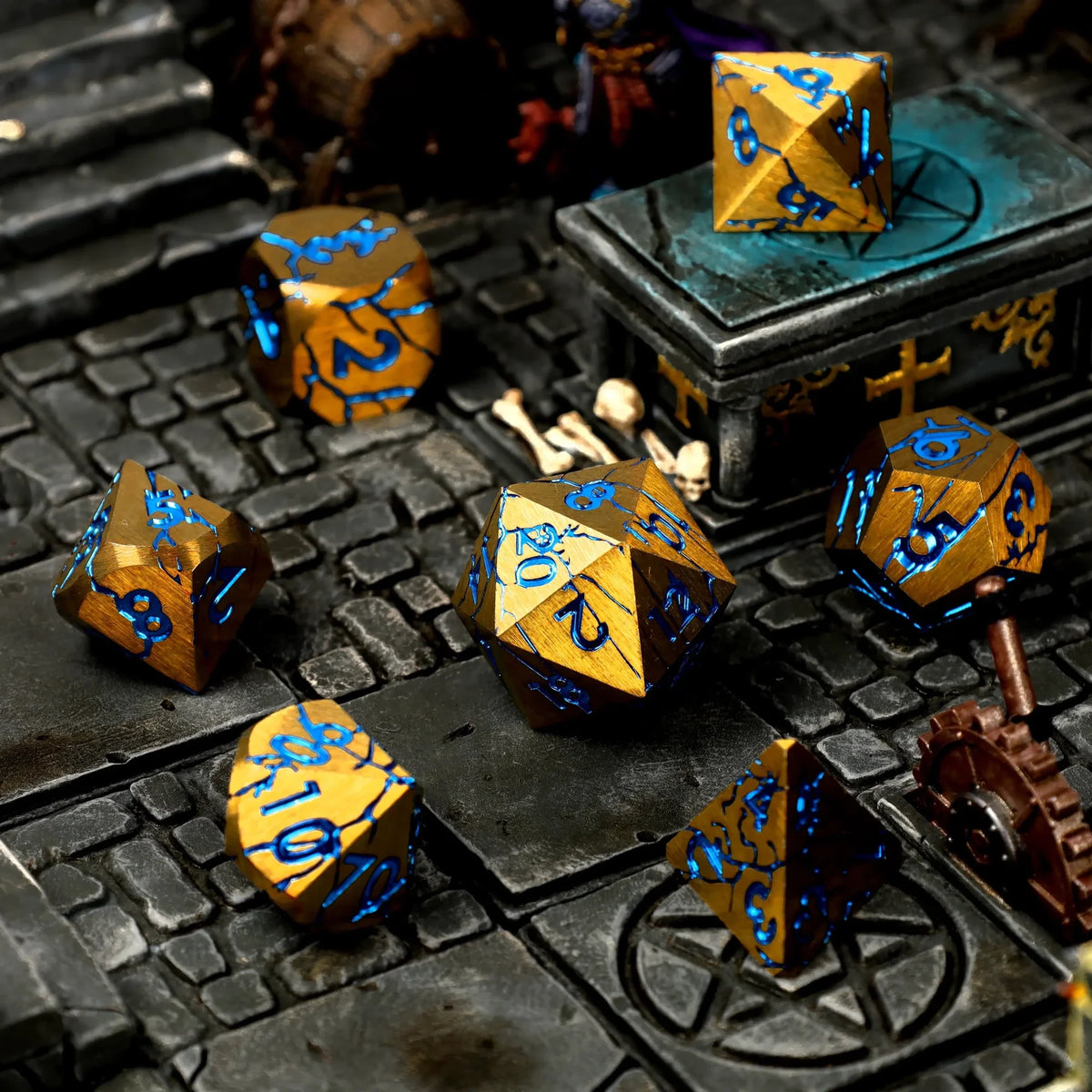 Sundered Spells Metal RPG Dice Set