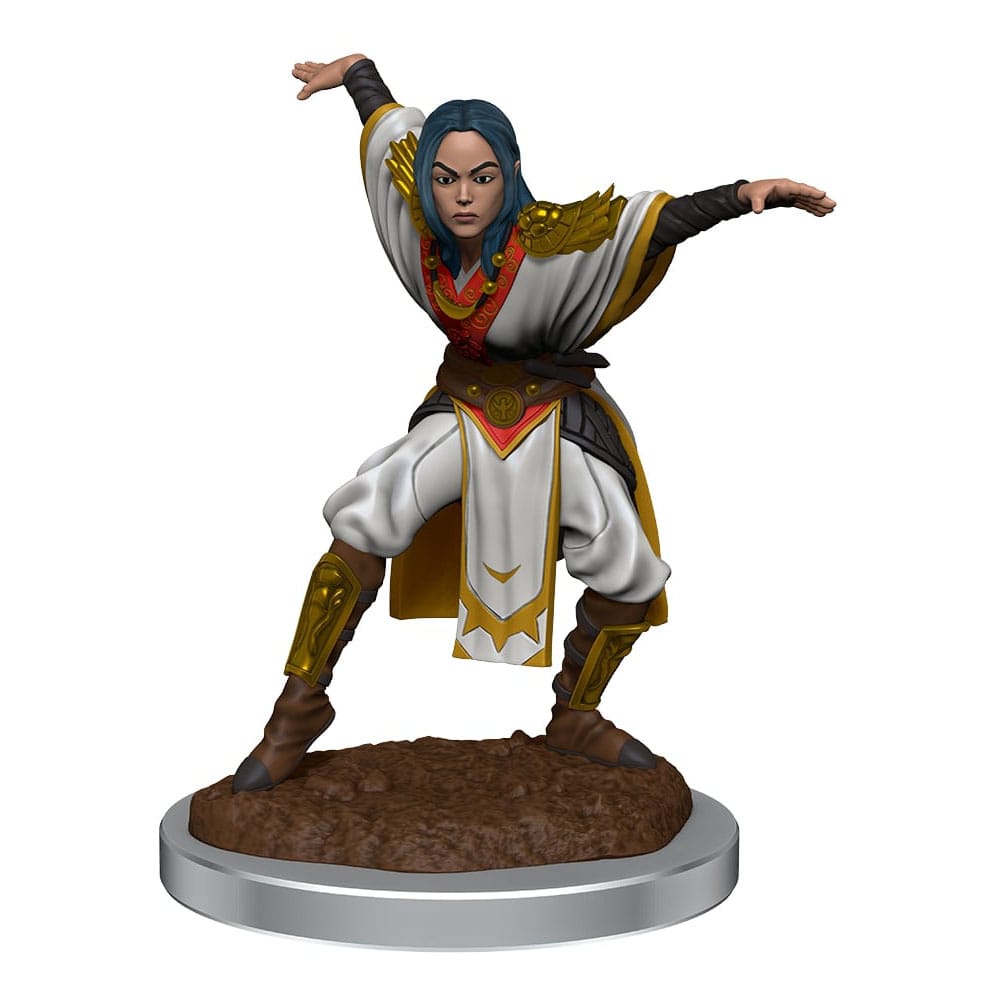 Pathfinder Battles Deep Cuts Unpainted Miniatures 2-Packs Half-Elf Monk Female Case (2)